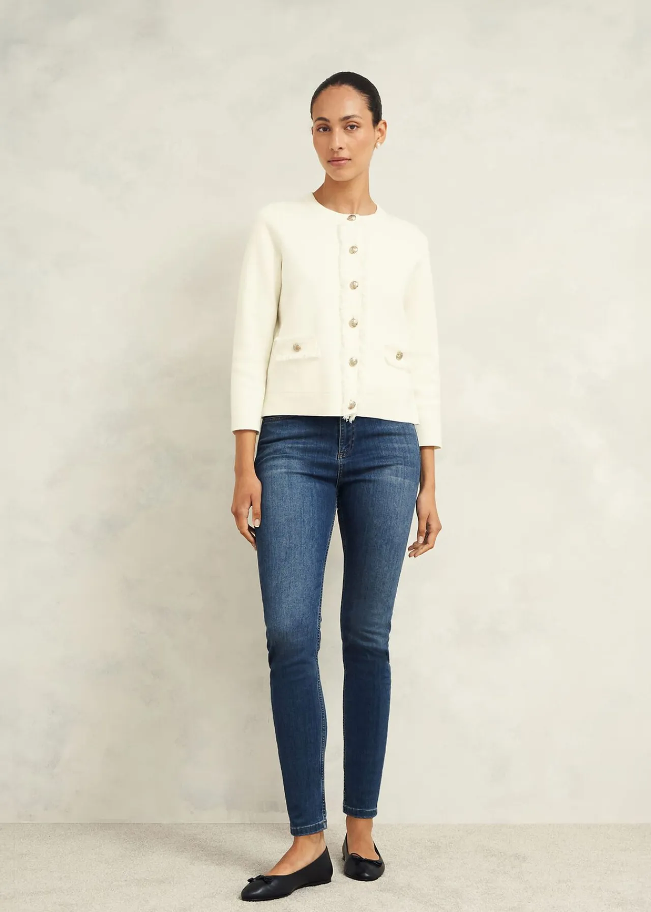 Hobbs Sairey Cotton Wool Knitted Jacket* Jumpers & Cardigans | Shop By Category